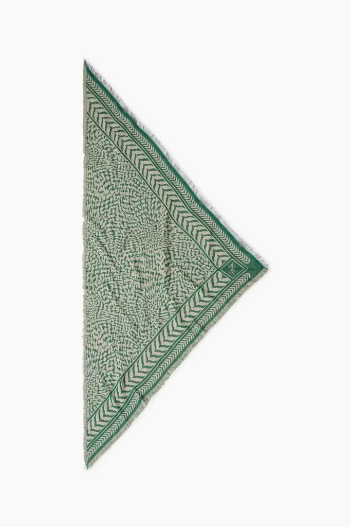 Lala Berlin Triangle Anmye wool mix green/sand Exklusive Angebote