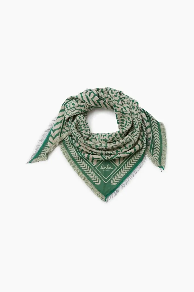 Lala Berlin Triangle Anmye wool mix green/sand Exklusive Angebote