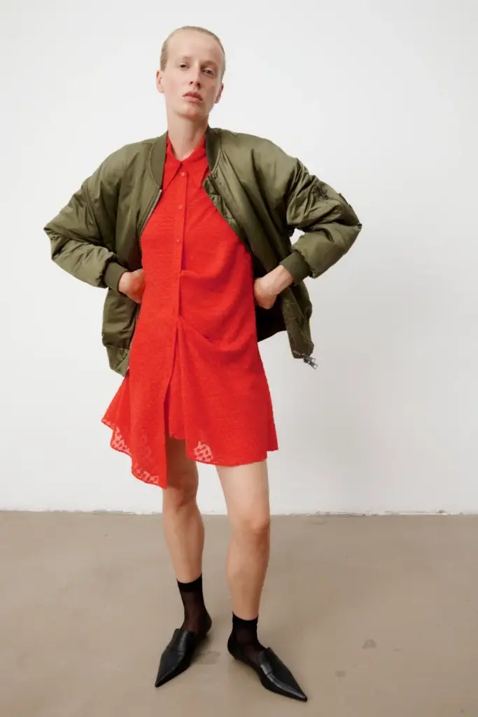 Lala Berlin Jacket Jalou nylon olive Große Rabatte