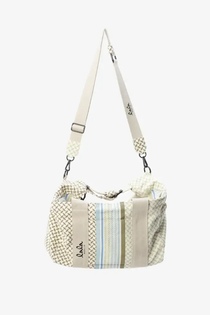 Lala Berlin Big Bag Muriel colored canvas heritage stripe olive Kostenlose Rückgabe
