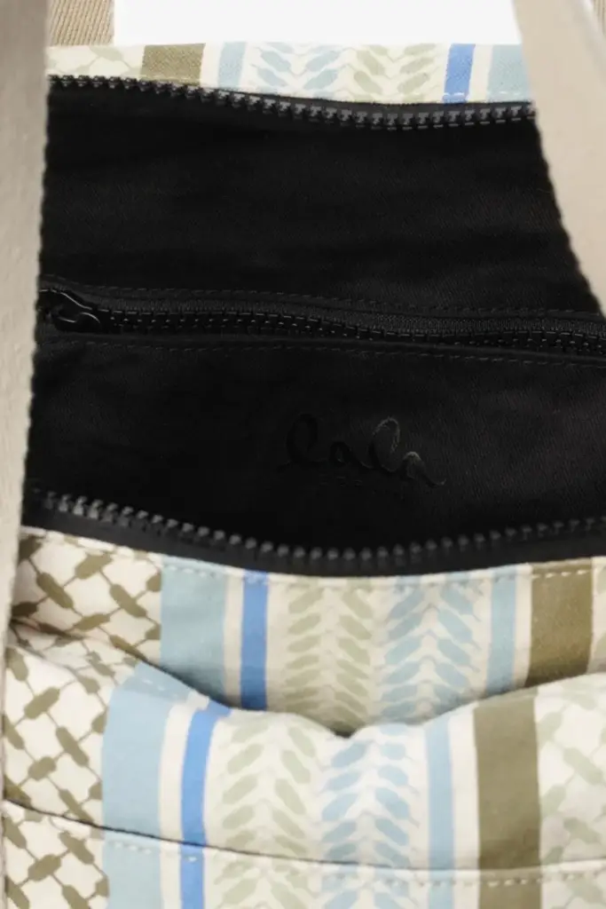 Lala Berlin Big Bag Muriel colored canvas heritage stripe olive Kostenlose Rückgabe