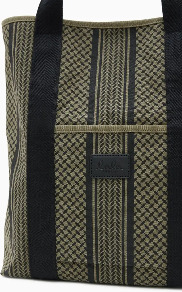 Lala Berlin Tote Carmela canvas olive/black Letzte 3 Tage