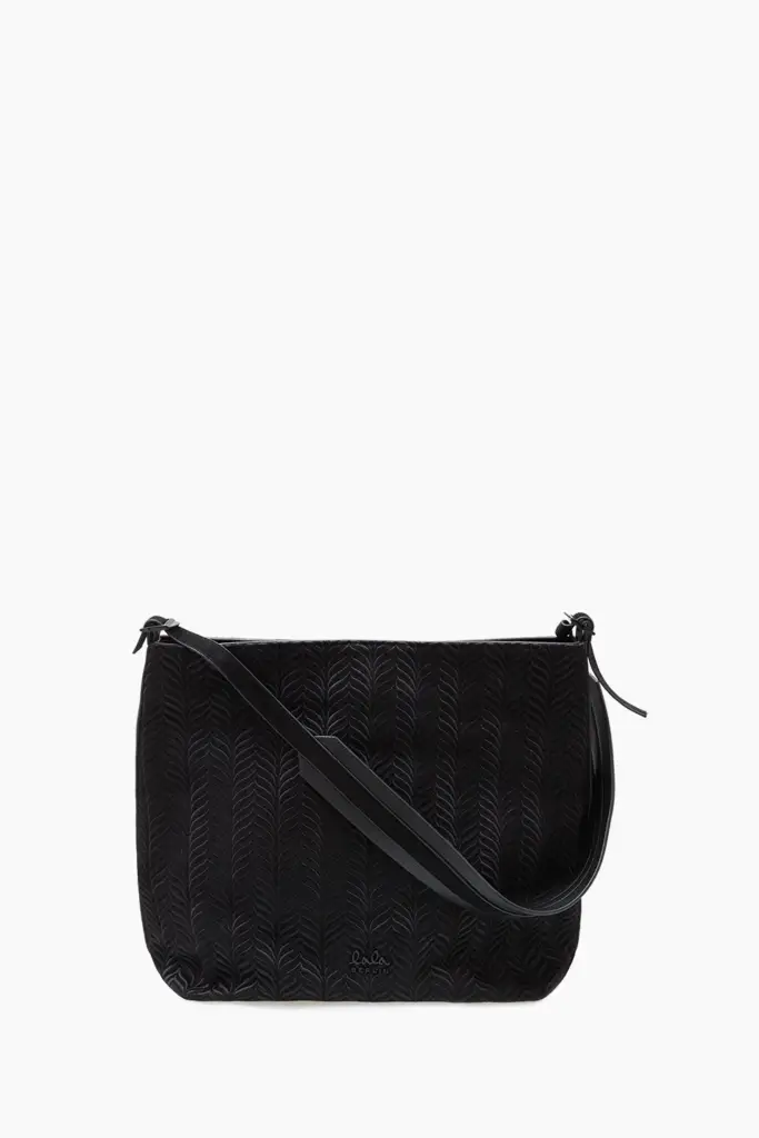 Lala Berlin Hobo Makis canvas embroidery black Letzte 2 Tage