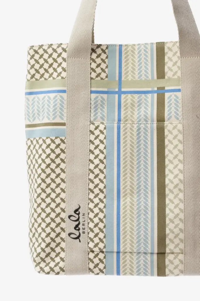 Lala Berlin Tote Carmela canvas heritage stripe olive Bis zu 50% Rabatt