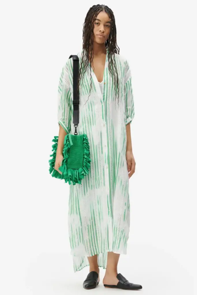 Lala Berlin Small Crossbody Mimi polyester green carpet weave Vierteljährliche Förderung