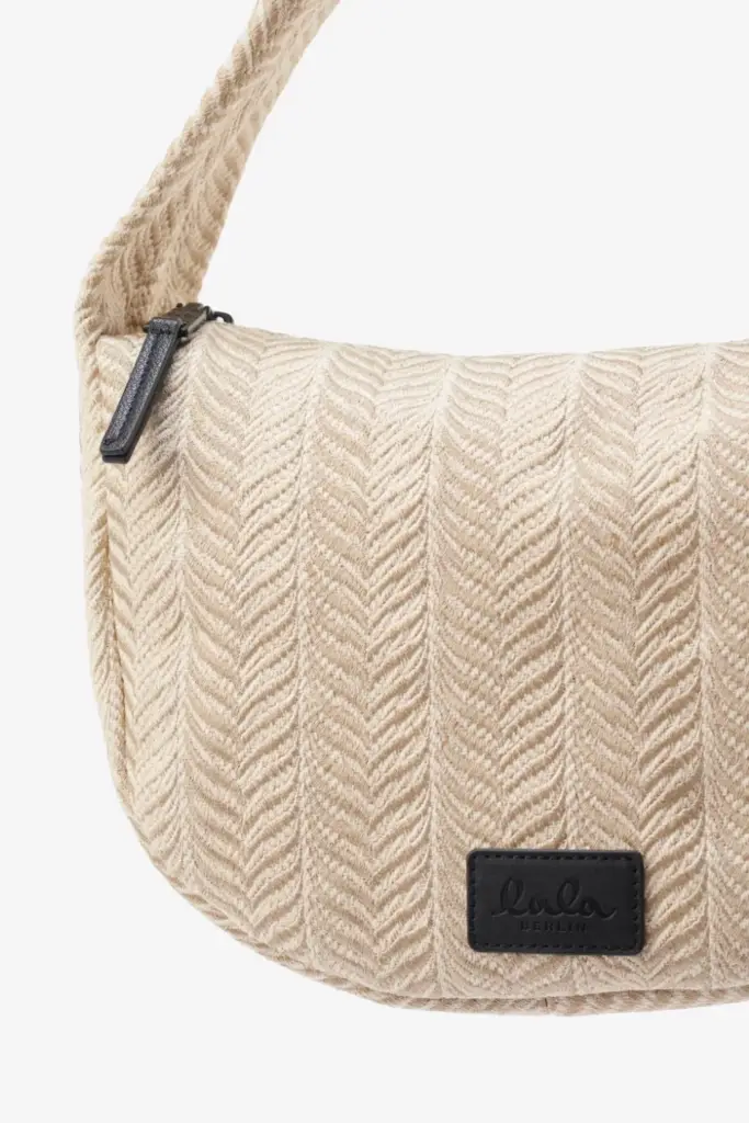 Lala Berlin Handbag Mael canvas chevron cream Bis zu 55% Rabatt