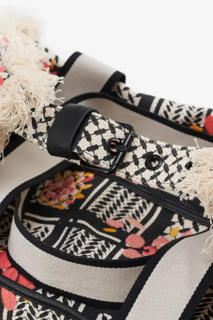 Lala Berlin Big Bag Muriel stitched canvas heritage embroidery flower Discount Store für neue Produkte