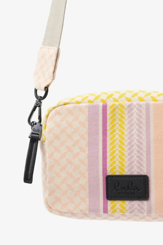 Lala Berlin Crossbody Milly canvas heritage stripe yellow Nur noch ein Tag übrig