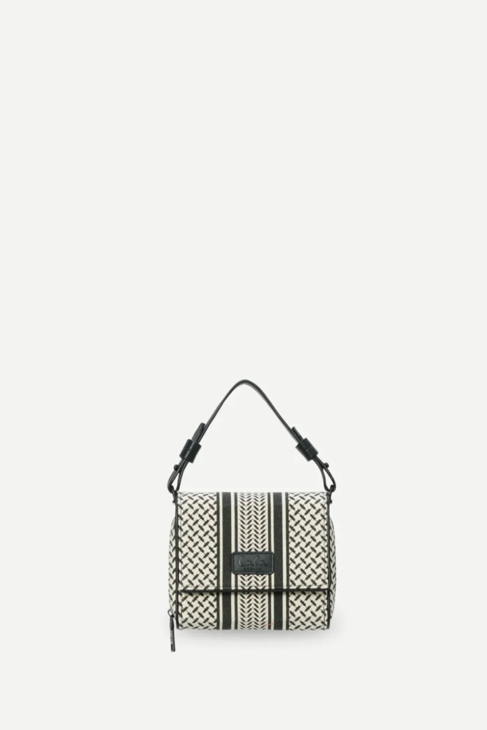 Lala Berlin Crossbody Migrid canvas heritage stripe black Kostenloser Versand international