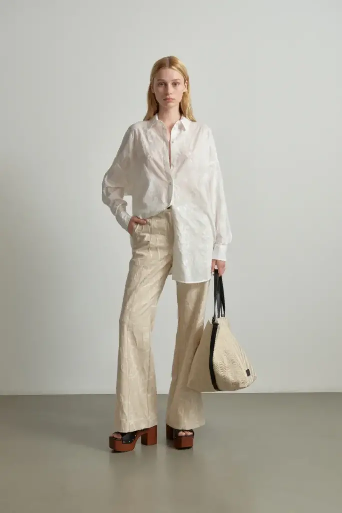 Lala Berlin Shopper Monna canvas chevron cream Begrenzt auf 3 Tage