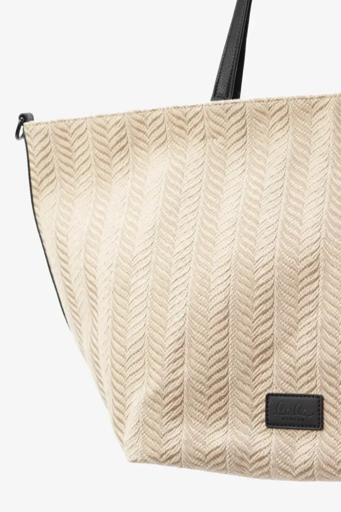Lala Berlin Shopper Monna canvas chevron cream Begrenzt auf 3 Tage