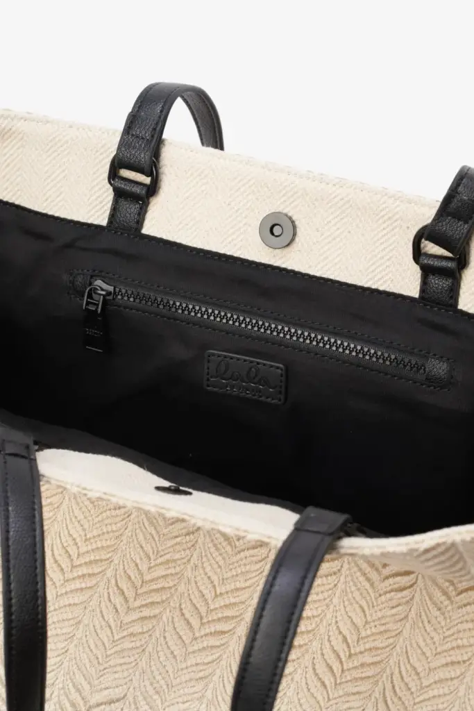Lala Berlin Shopper Monna canvas chevron cream Begrenzt auf 3 Tage