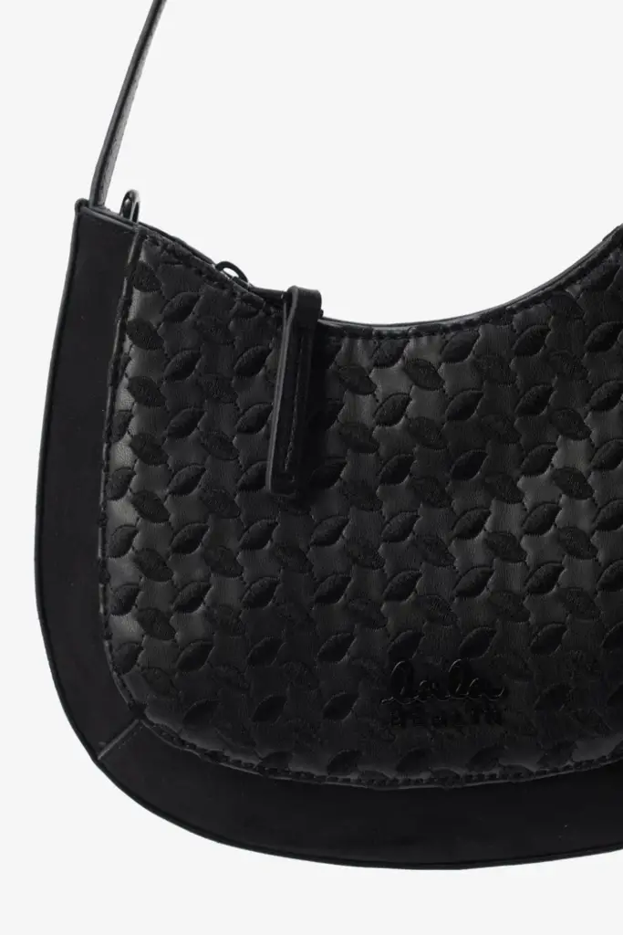 Lala Berlin Mini Shoulderbag Mesca vegan leather heritage embroidery black Speichern exportieren