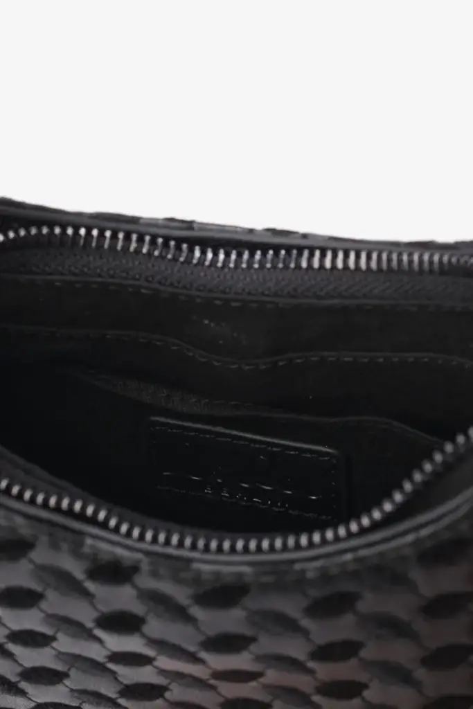 Lala Berlin Mini Shoulderbag Mesca vegan leather heritage embroidery black Speichern exportieren