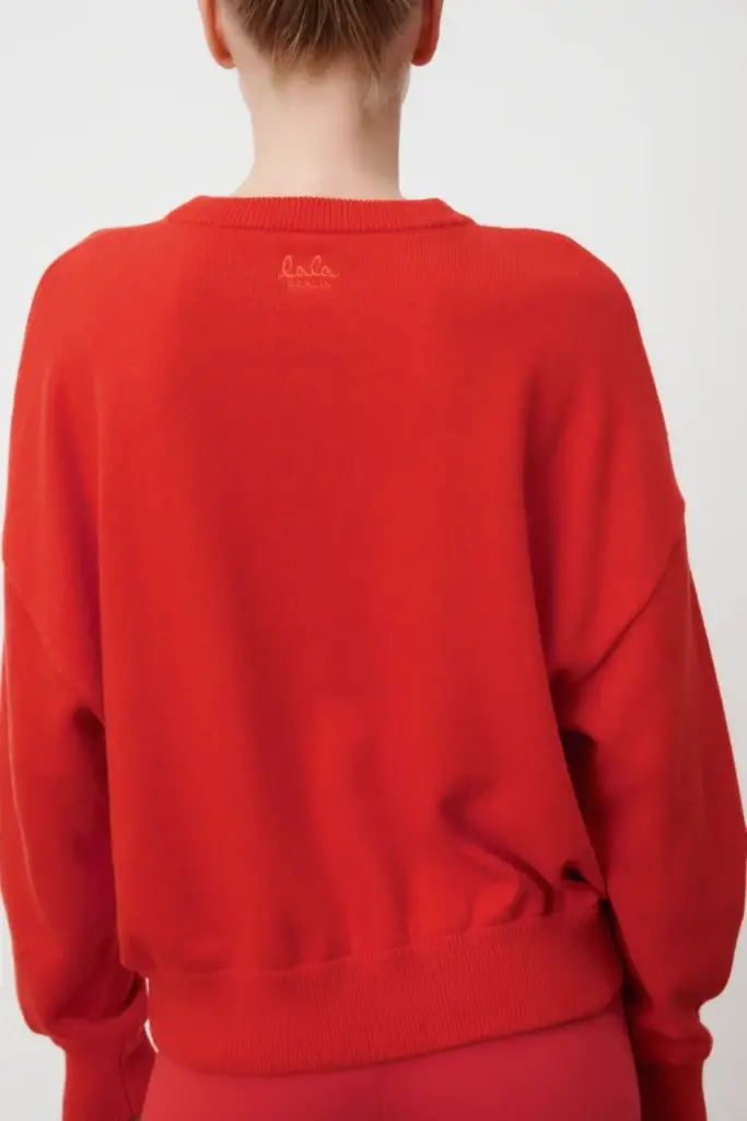 Lala Berlin Jumper Kira cotton mix hot orange Rabatte dieses Monats