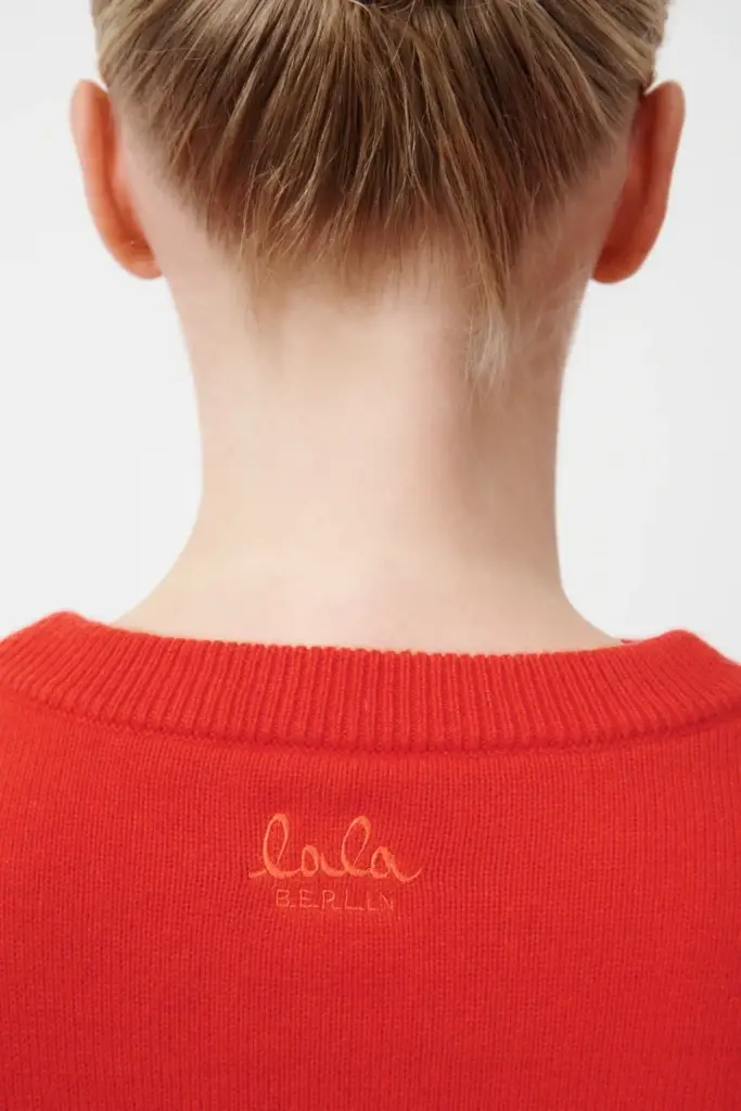 Lala Berlin Jumper Kira cotton mix hot orange Rabatte dieses Monats