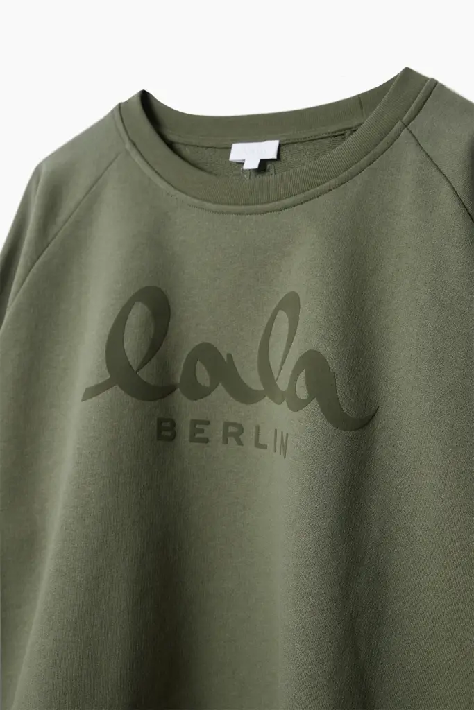 Lala Berlin Sweatshirt Ijora cotton olive Günstiger Verkauf