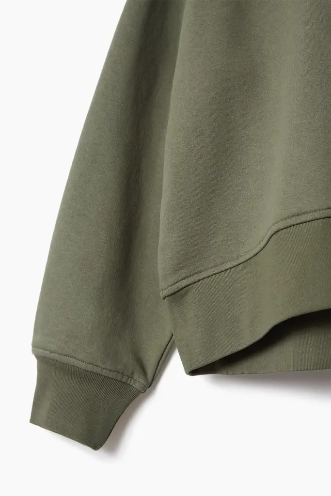 Lala Berlin Sweatshirt Ijora cotton olive Günstiger Verkauf