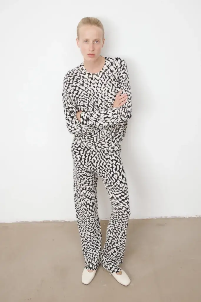 Lala Berlin Pants Kartos wool mix swoosh heritage Fabrik Onlineshop