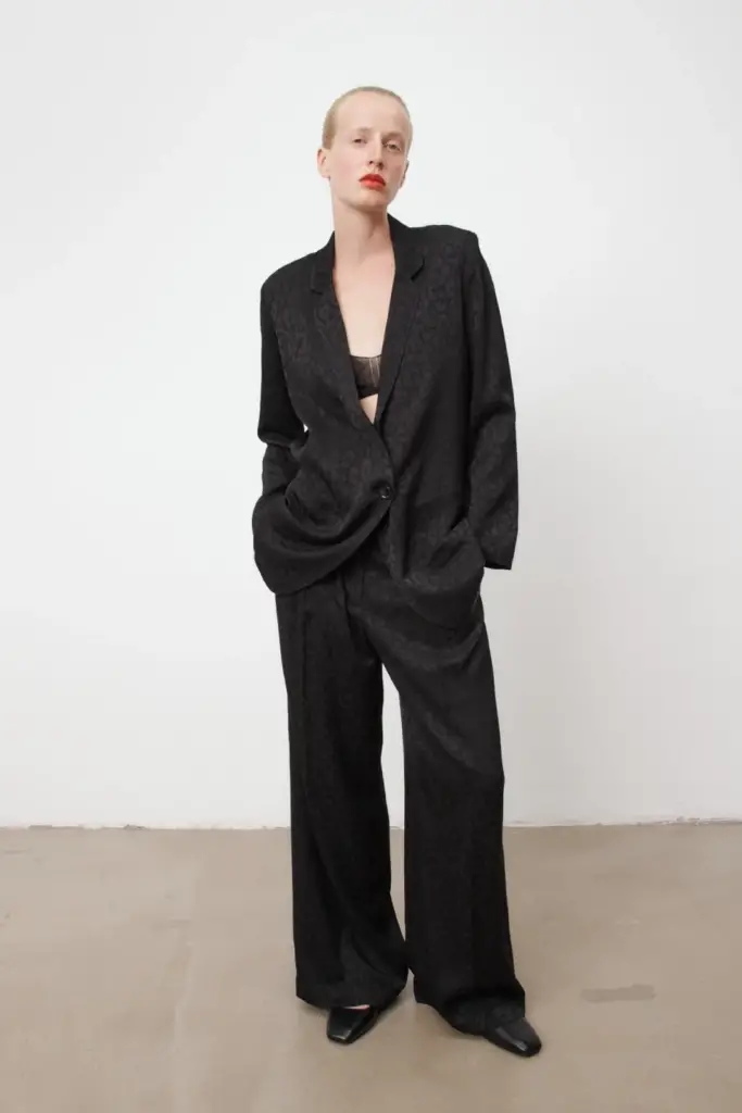 Lala Berlin Pants Polko viscose mix leo black Fabrikpreis