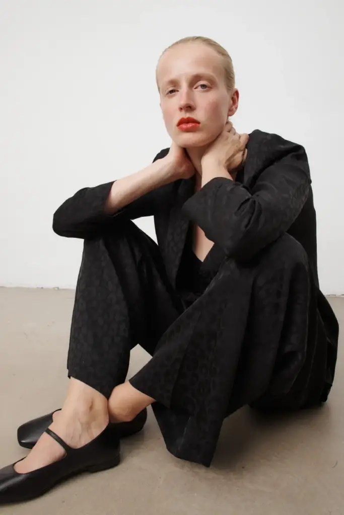 Lala Berlin Pants Polko viscose mix leo black Fabrikpreis