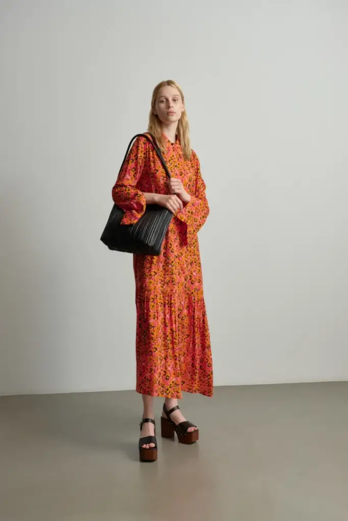 Lala Berlin Dress Derry viscose leo pink Begrenztes Angebot