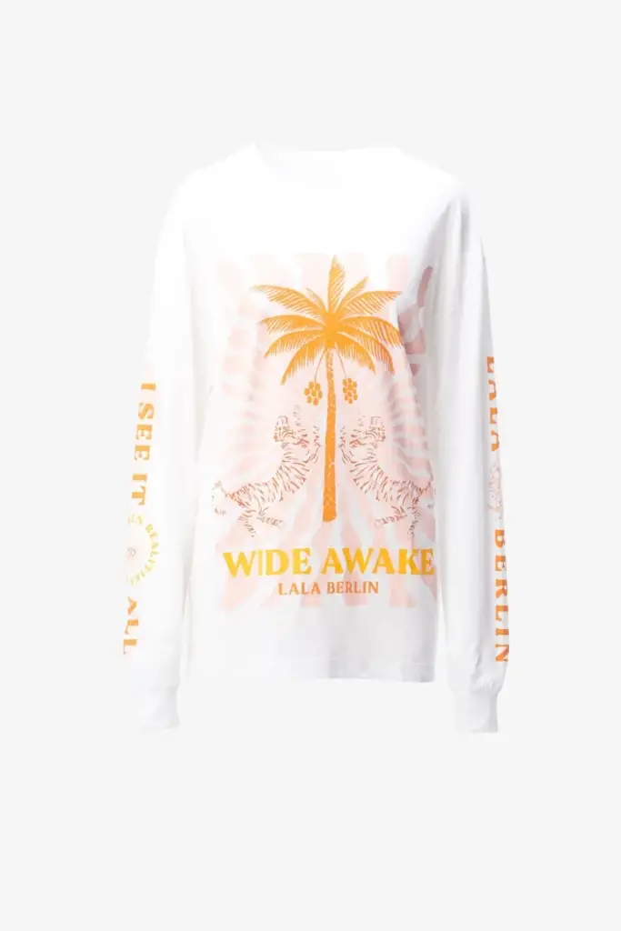 Lala Berlin Igor Longsleeves cotton wide awake white Online Shopping