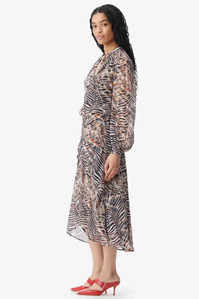 Lala Berlin Dress Delio viscose zebra shibori Exklusivangebot