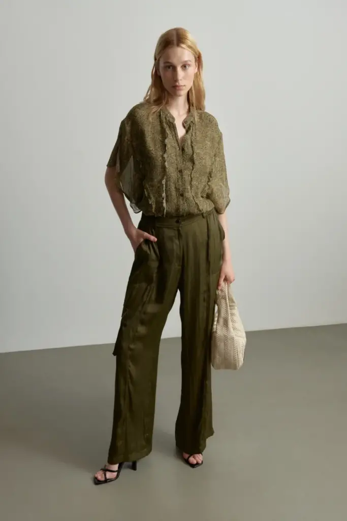 Lala Berlin Blouse Benaja viscose maze garden Preisnachlass