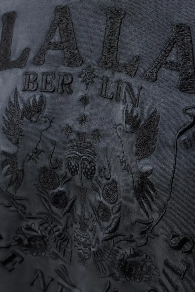 Lala Berlin Sweatshirt Ipali cotton love never fails black Saisonschlussverkauf