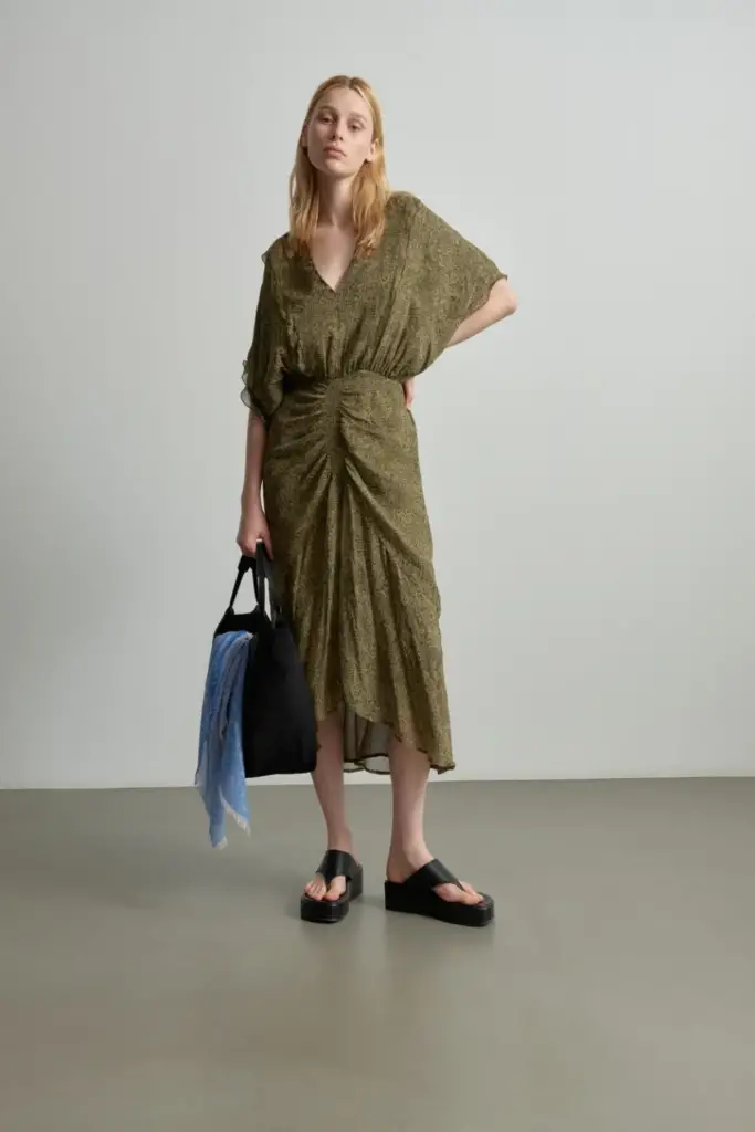 Lala Berlin Dress Dilyana viscose maze garden Osterangebot