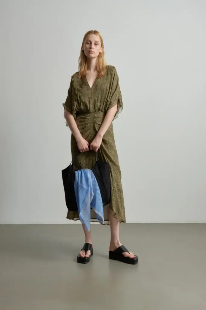 Lala Berlin Dress Dilyana viscose maze garden Osterangebot