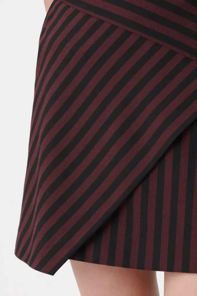 Lala Berlin Skirt Saki polyester mix stripe fudge Blitzangebot