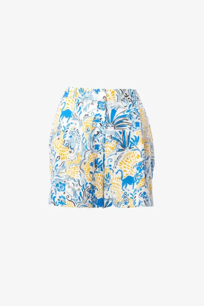 Lala Berlin Pants Ponyo linen/viscose blend magic garden day Große Rabatte
