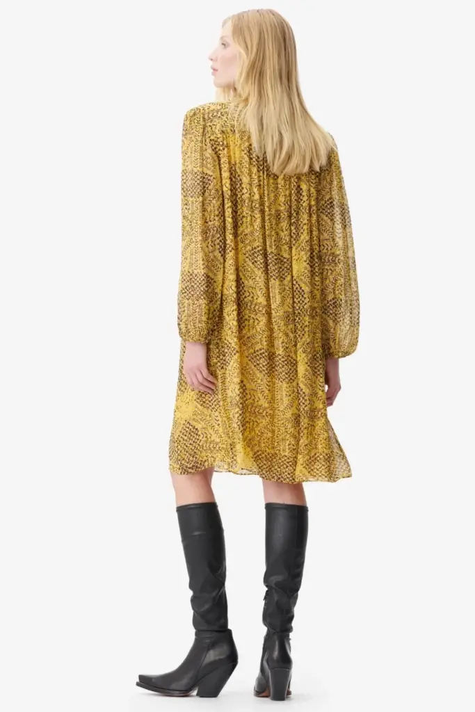 Lala Berlin Dress Daneris viscose heritage star yellow Wochenangebot