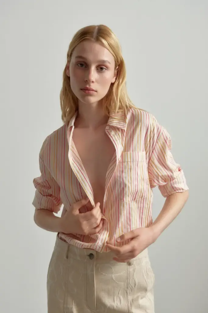 Lala Berlin Blouse Biloxi cotton mix multicolor stripe Kostenlose Rückgabe