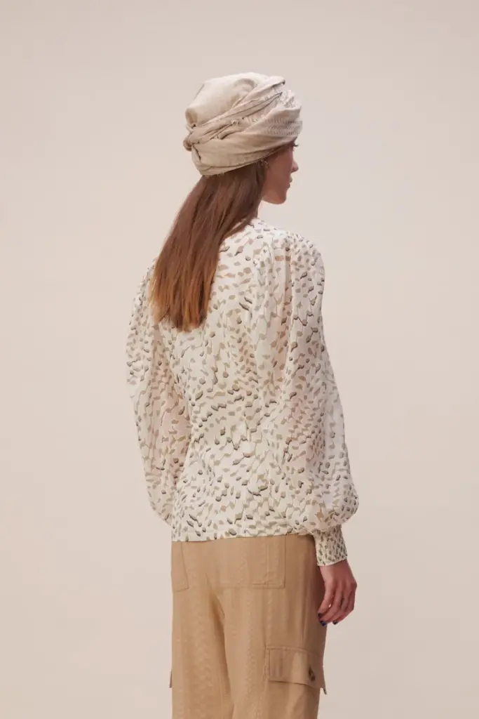 Lala Berlin Blouse Babsi cotton sand wave Letzte 3 Tage
