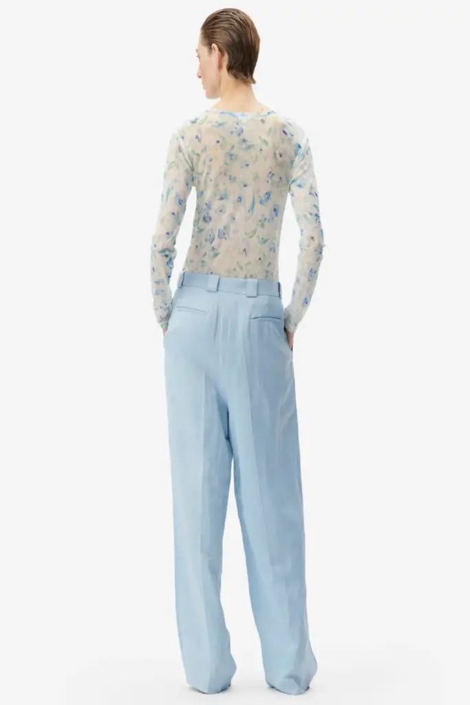 Lala Berlin Longsleeve Caro polyester mix sky leo love Letzte 2 Tage