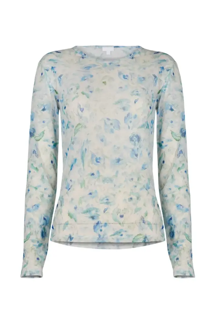 Lala Berlin Longsleeve Caro polyester mix sky leo love Letzte 2 Tage