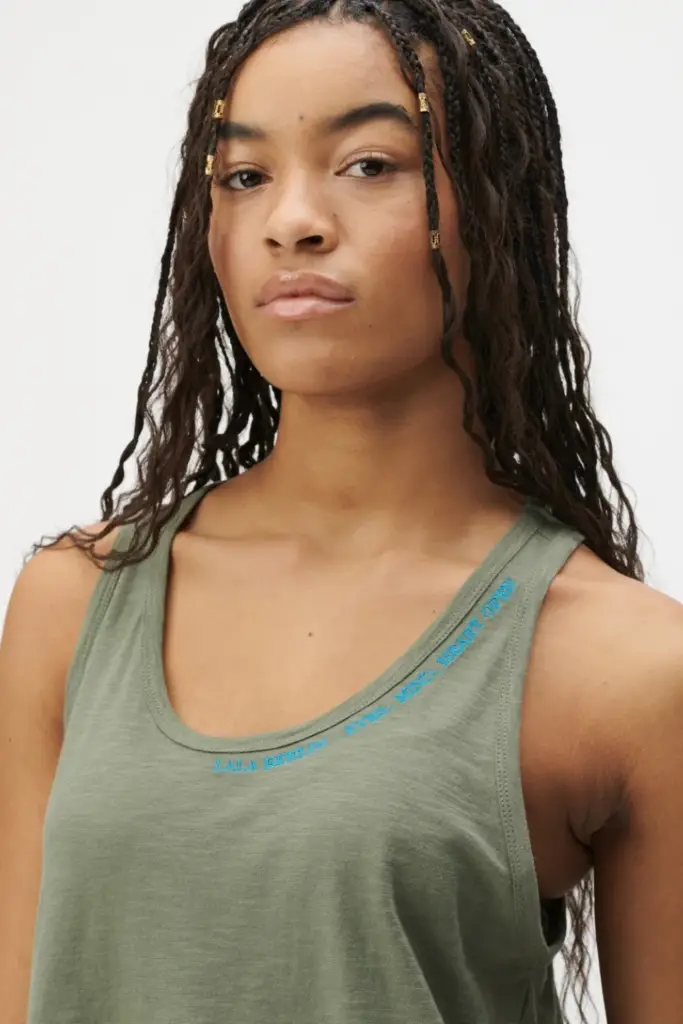 Lala Berlin Tank Top Tara cotton olive Bis zu 50% Rabatt