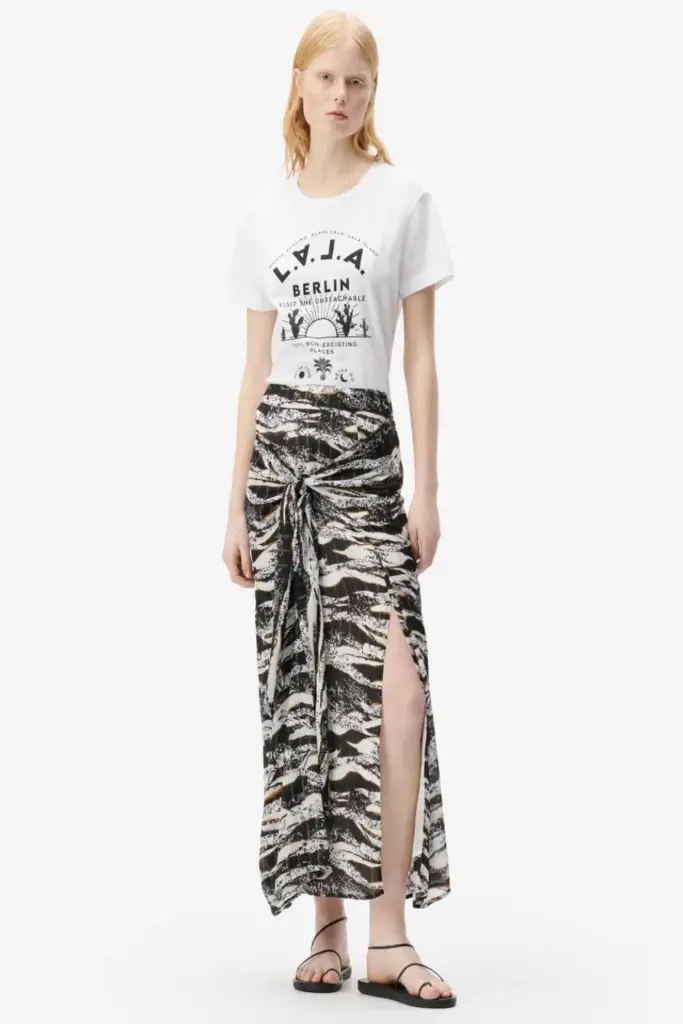 Lala Berlin Skirt Svyna viscose zebra wave dot Nur für heute