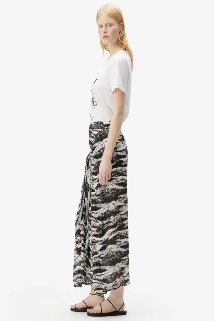 Lala Berlin Skirt Svyna viscose zebra wave dot Nur für heute