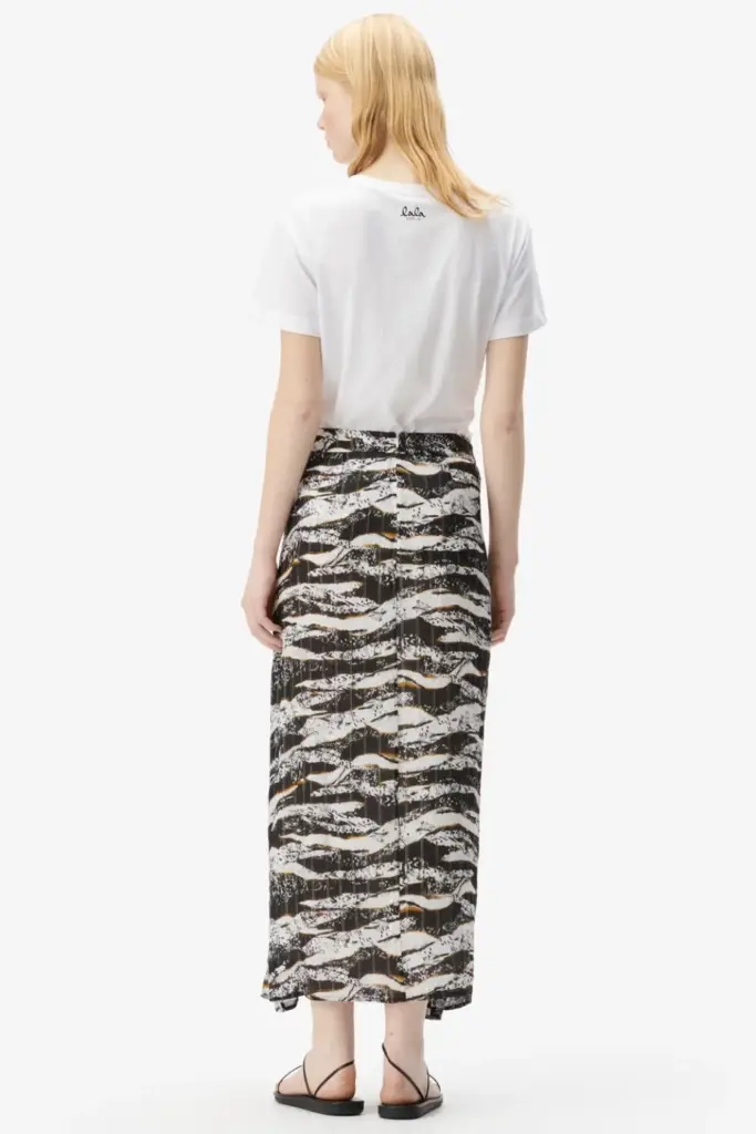 Lala Berlin Skirt Svyna viscose zebra wave dot Nur für heute