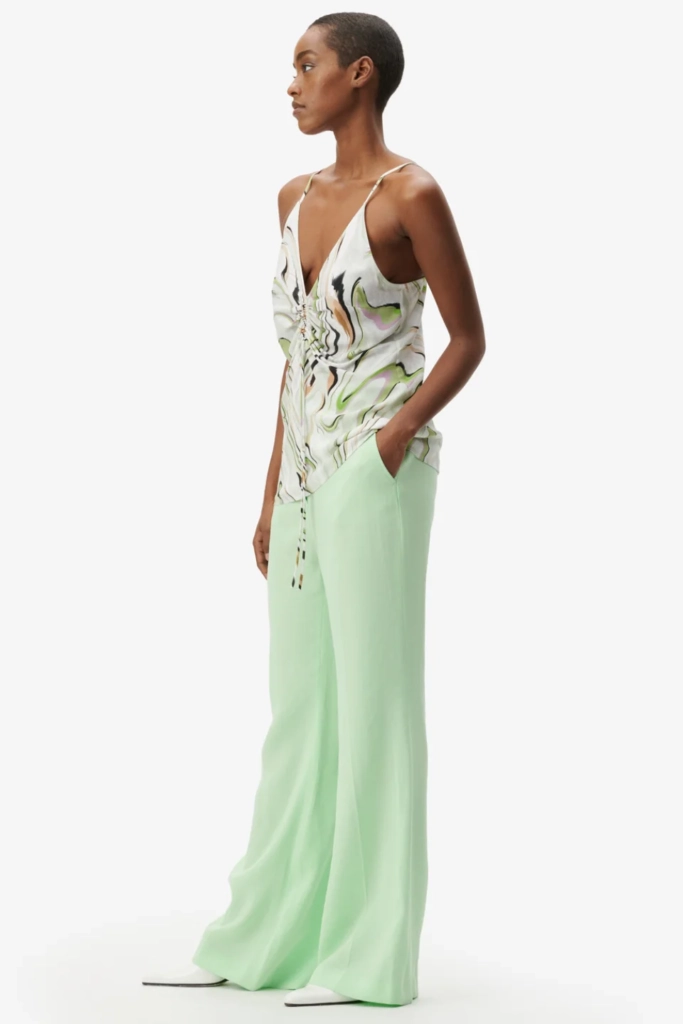 Lala Berlin Top Tiko viscose marble wave green Vierteljährliche Förderung