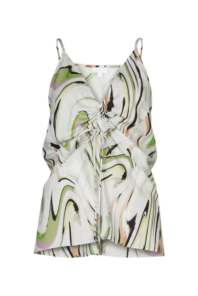 Lala Berlin Top Tiko viscose marble wave green Vierteljährliche Förderung