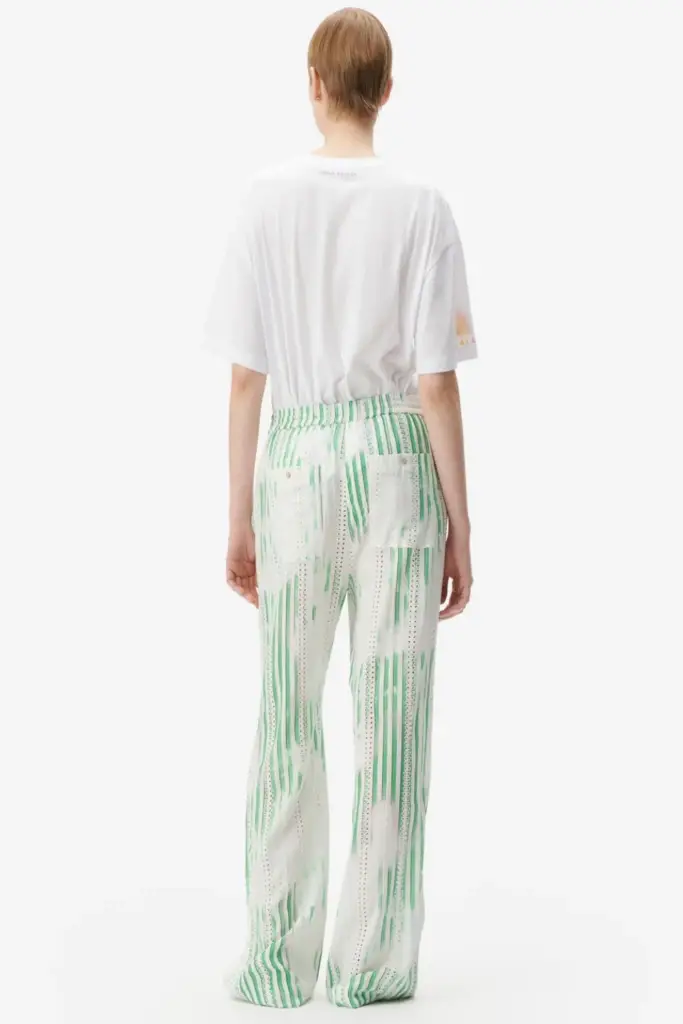 Lala Berlin Pants Palooza rayon mix green stripes Bis zu 55% Rabatt