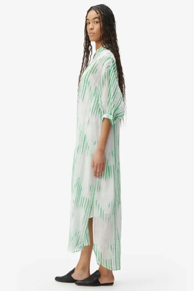Lala Berlin Dress Dacire bast fiber green stripes Discount Store für neue Produkte