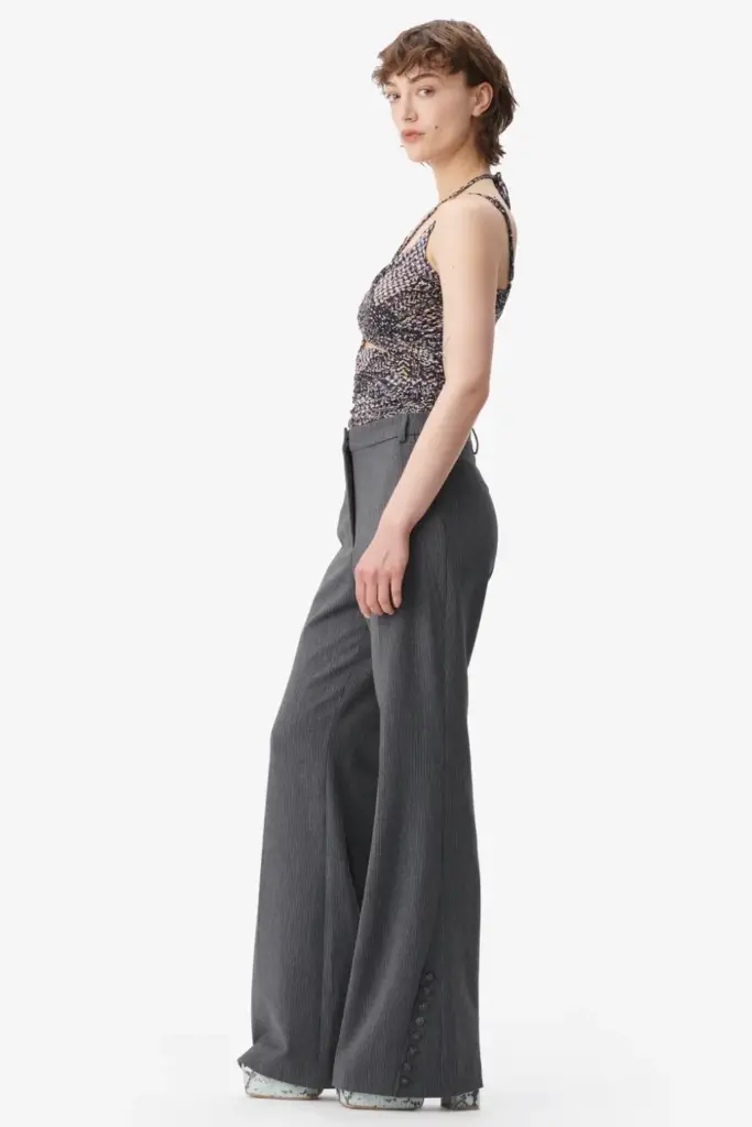 Lala Berlin Top Tamiki viscose mix heritage star black Nur noch ein Tag übrig