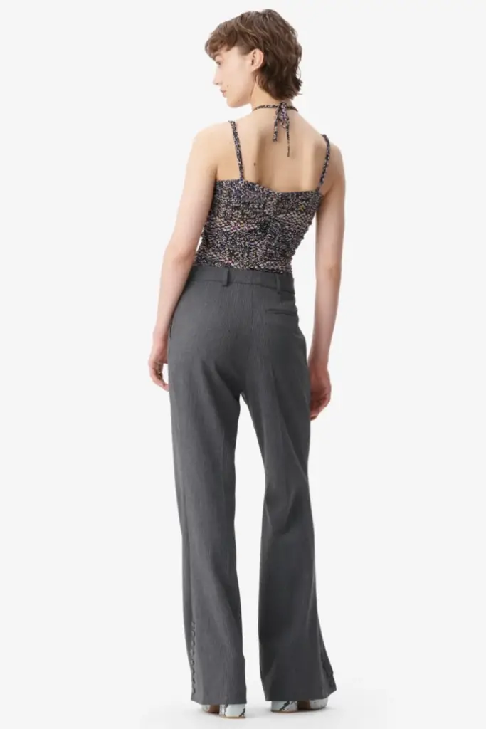 Lala Berlin Top Tamiki viscose mix heritage star black Nur noch ein Tag übrig