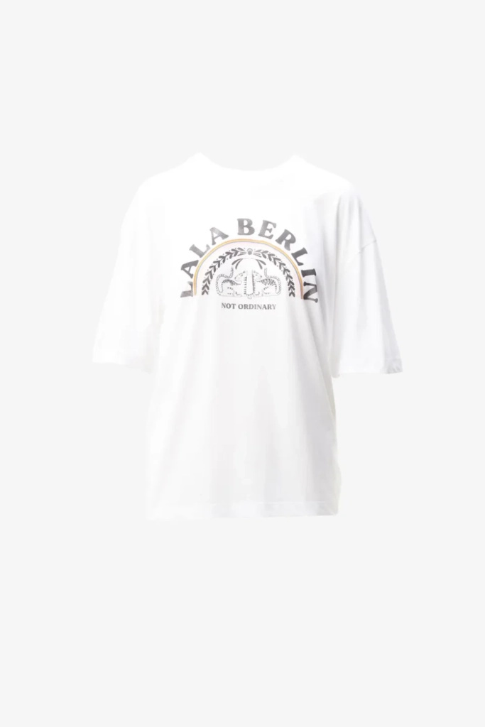 Lala Berlin T-Shirt Celia cotton not ordinary white Clearance-Verkauf